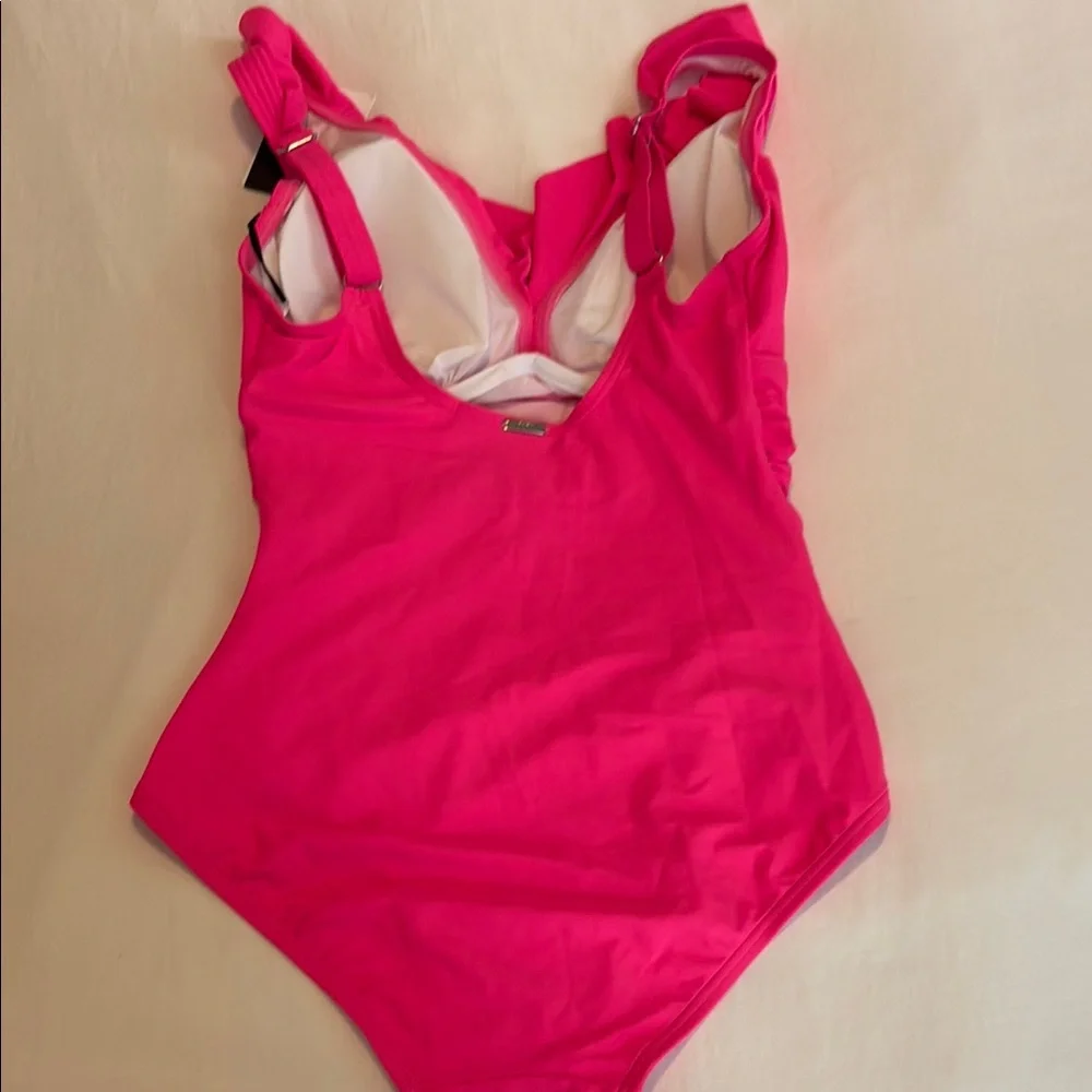 DKNY Vibrant Pink One-Piece Swimsuit - Picture 5 of 13